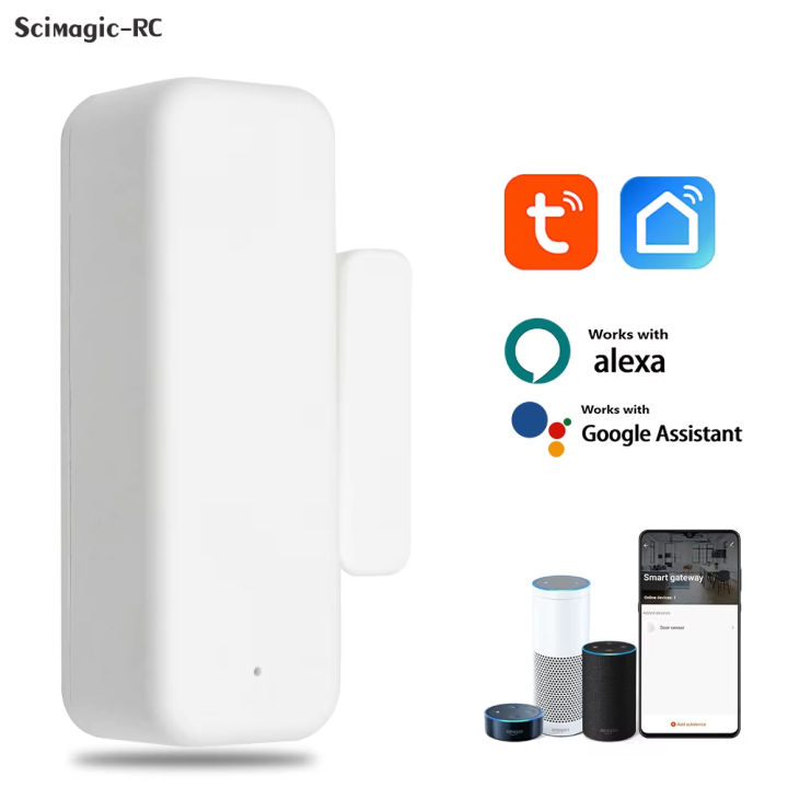 Smart Door Sensor Tuya Door Window Open Closed Smart Home Security Alarm System Smart Life APP Control Tuya