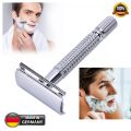 Platinum Bladed Double Edge Razor Kit for Zero Irritation - Stainless Steel Safety Razor Kit for Comfortable Wet Shaving HL-948. 