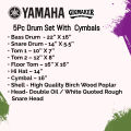 YAMAHA Gig Maker 5Pc Acoustic Full Drum Set With Cymbals & Seat. 