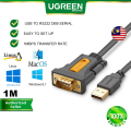 UGREEN USB 2.0 to RS232 DB9 Serial Cable Male A Converter Adapter with PL2303 Chipset Serial PDA 9 DB9 Pin Cable for Windows 10 8.1 8 7 Vista Linux and Mac OS X 10.6. 