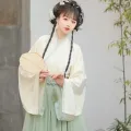 Chi Xia Does Not Live up to Qing Jun Ying Wei and Jin Made a Modified Version Women's Han Chinese Clothing Modern Autumn Schoolgirl Outfit Cross Collar Waist Skirt. 
