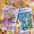 Mr. Paper 100Pcs/Bag Aesthetic Flower Stickers Literature Vintage Botanical Hand Account Material Decorative Stationery Stickers. 