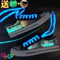 Spring Breathable Low Top Canvas Shoes Men Stylish Sneaker Naruto One Piece Boys Anime Shoes Student Luminous Shoes. 