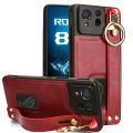 Asus ROG Phone 8 Pro Phone Case,Wristband Strap Kickstand,handstrap Grip Loop Strap Leather Case for Asus ROG Phone 8 Pro. 