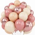 Latex Balloons, Boho Retro Pink Theme, 62 Pieces. 