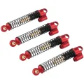 4Piece 53Mm Metal Shock Absorber Damper Replacement Parts Accessories for Axial SCX24 AX24 1/24 RC Crawler Car Upgrade Parts ,Red. 