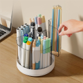 1 Piece Pen Holder Organizer 360 Degree Rotating Pencil Holder for Paint Brush Crayon Markers White. 