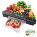 Automatic sealing machine,vacuum sealer with 10 vacuum sealer bags,upgraded automatic food sealer machine for food preservation & led indicator dry & moist modes, compact & easy clean. 