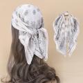 Paisley Print Handkerchief Silk Satin Hijab Scarf For Women Bandana Head Hair Scarves 70*70CM Square Hairband Neck Scarfs Ladies. 