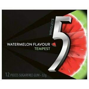 Wrigleys%205%20Watermelon%20Flavour%20Sugar%20free%20gum%20(12%20sticks)%20-%20Image%202