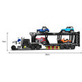 1:48 Scale Rechargeable 12 Wheel Remote Control Car Carrier Truck With Four Cars. 