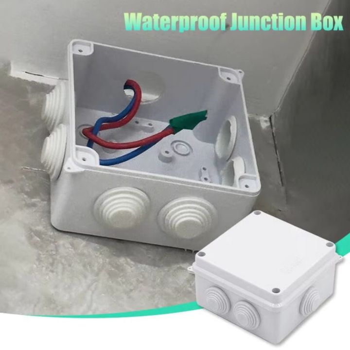 Durable Waterproof IP65 Junction Box ABS DIY Power Case White Wire Shell for Indoor Outdoor Cable Connections