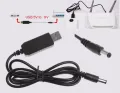 DC 5V to DC 12V USB Voltage Step Up Converter Cable For Fan Wifi Router Dongle Antenna, Satellite TV Receiver, Phone, ADSL, Fiber, Power Bank, Battery. 