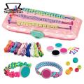 Friendship Bracelet Board Stickers Diy Friendship Bracelet Maker Kit for Kids Girls Bracelet Making Set Hand Rope Braider Tool Arts Crafts String Maker Travel Activities Gift for 8-12 Years Old Fun. 