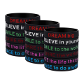 30 Pieces Motivational Bracelets Set Silica Gel Motivational Silicone Wristbands Motivational Silicone Bracelets for Men and Women Black. 
