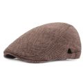 Newsboy Cap Men Spring autumn Vintage Herringbone Casual Stripe Berets Gatsby Flat Hat Peaked Cap Adjustable. 