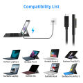 USB Type C 15V PD Power Supply Charger Adapter Charging Cable for Pro 7/6/5/4/3/GO/BOOK Laptop 1/2. 