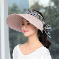 bellylady Women Sun Hat Wide Brim Uv Protective Summer Foldable Outdoor Cycling Topless Beach Cap. 