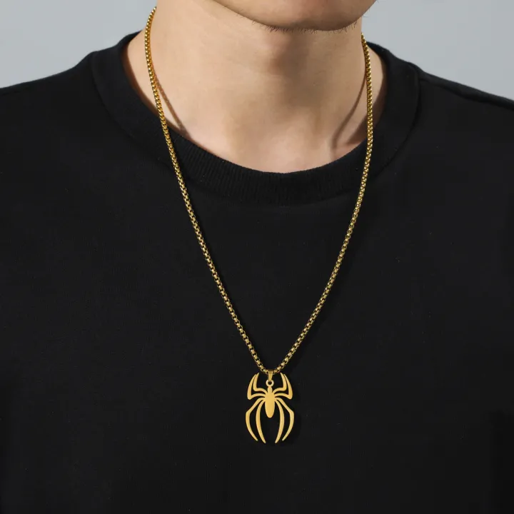 Kpop%20Stainless%20Steel%20Spider%20Pendants%20Chain%20Necklaces%20for%20Mens%20Silver%20Color%20Gold%20Color%20Pearl%20String%20Gothic%20Punk%20Halloween%20Jewelry%20-%20Image%205