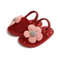 Cute Flower Baby Sandals - Soft Sole Infant Crib Shoes. 