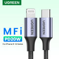 UGREEN USB C to Lightning Cable Nylon Braid MFi Certificate for iPhone 13,12, 12 Pro,11 /iPhone 11 Pro /XS Max X 8 20W PD Fast Charger Data Cable for Macbook Pro, Air, iPad Pro 2020,2018 USB C Cord. 