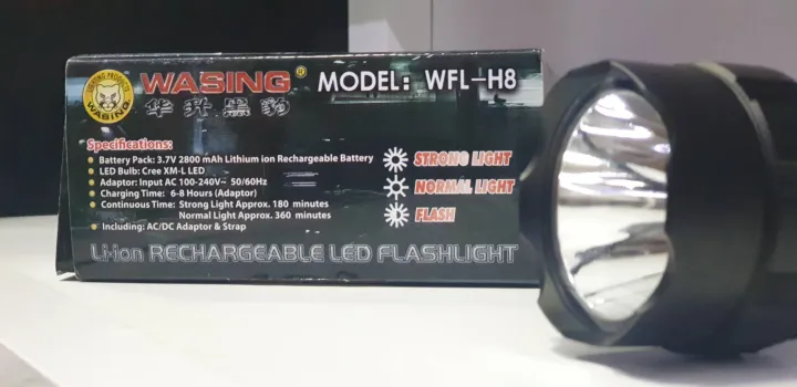 Rechargeable%203%20Lighting%20Modes%20Cree%20XML%20U2%20LED%20Flashlight%20WASING%20WFL-H8%20(800LM,%20Li-ion%20batteries%20pack,%20Black)%20-%20Image%203