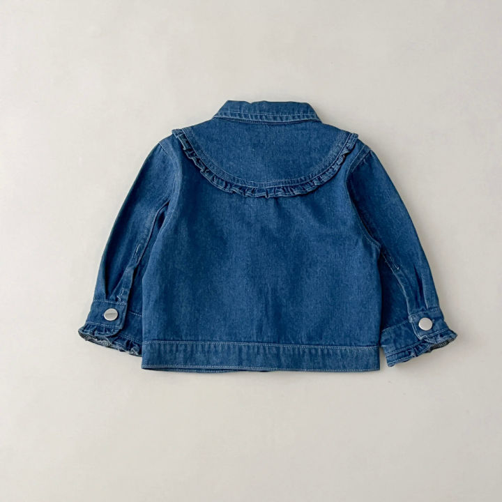 New%20Autumn%20Children%20Fashion%20denim%20coats%20girl%20baby%20Ruffle%20Long%20sleeve%20casual%20tops%20Kid%20Cotton%20solid%20simple%20jacket%20Infant%20Costume%20-%20Image%202
