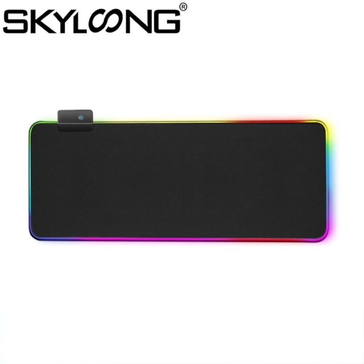 Skyloong LED Luminous Colorful Lights RGB Gaming Mouse Pad Keyboard Mat for Computers