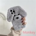 3D Teddy Dog Fluffy Phone Case For OPPO A3S A5S Realme 5 6 7 XT C2 C3 C17 C25 C35 C53 C55 F11 A12 A15S Plush Silicone Back Cover. 