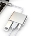 USB C to HDMI Adapter, 3 in 1 Multiport USB Type C to 4K HDMI, USB3.0 and USB C Power Delivery Port Converter Compatible. 