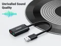 UGREEN 30724 USB Audio Adapter External Stereo Sound Card with 3.5mm Headphone Adapter. 