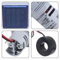 2PCS Current Voltage Hertz Meters Digital 3In1 22mm Voltmeter Ammeter Hz Meter Current Frequency Indicator AC 60-500V. 
