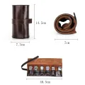 【Miga Plaza】Leather Watch Box Organizer for Men Travel Storage Bag Luxury Retro Oil Wax Skin Roll Up Package Case for Watch Portable Display. 