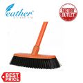 BATHROOM BRUSH LONG WITH 120CM PLASTIC COATED METAL HANDLE - FEATHER. 