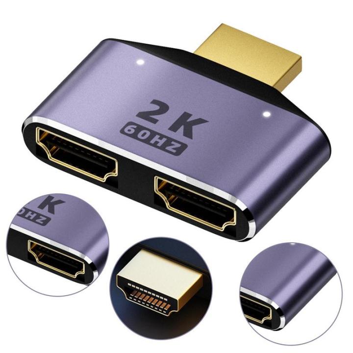 One To Many Computer Adapter Dual Adapter HD 2K Output Indicator Adapter Easy Usage Portable And ...