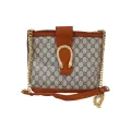 GD Supreme  Medium Brown Bucket  Hand Bag For Women New Trend Hand Bag With Brown Trim Women's Office Bag. 