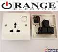 Universal Wall Switch Socket - ORANGE ELECTRIC - Multi Plug Socket Outlet - Plug Base 3 Hole Switch Socket Outlet. 