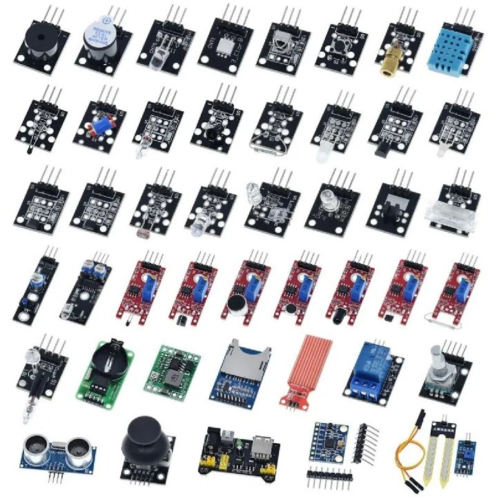 For Arduino 45 Kinds of Sensors Digital Temperature Humidity RGB LED Soil Buzzer Sound Ultrasonic Sensor Module UNO R3 MEGA2560