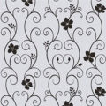1/3 Rolls 45*100cm Window Glass Sticker Frosted Black Flower Pattern Waterproof UV Protector Matte Window Paster Films Frosted Decal. 