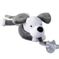 Baby pacifier holder hanging removable plush animal doll toy infant girl boy Soothie pacifier and teether holder with clip. 