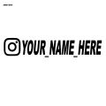 Custom Text WEBSITE For Instagram Facebook logo your name twitter YouTube Snapchat Twitch VK NICKNAME Window Decal car sticker. 