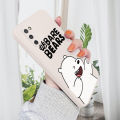 AMORVOR for Samsung Galaxy M02S A02S Back Cover Cartoon Cute Panda Side design Soft Case Liquid Silicone Phone Cases. 