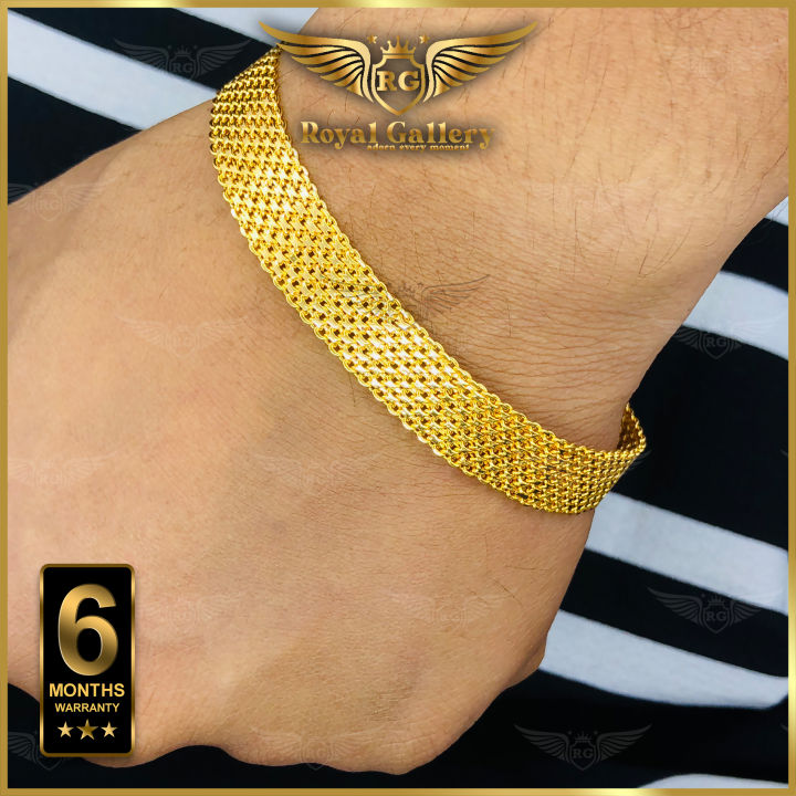 Gold Plated Bismark 5 / 8 mm Bracelet Long-Lasting Guaranteed with Free Gift Box RG-MB