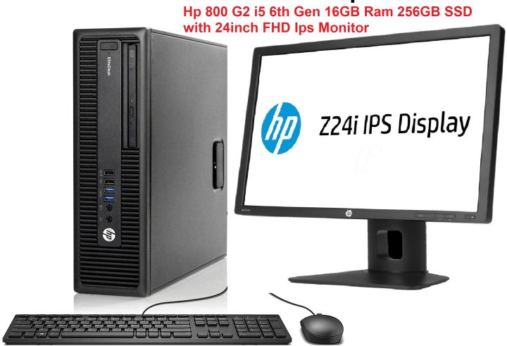 Speedy Hp Elitedesk 800 G3  i5 6th Gen Desktop 16GB DDR4 Ram 256GB SSD Win11 Pro Ms Office