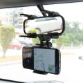 360 Degree Rotation Car Rearview Mirror Mount Mobile Phone Stand Bracket Holder. 