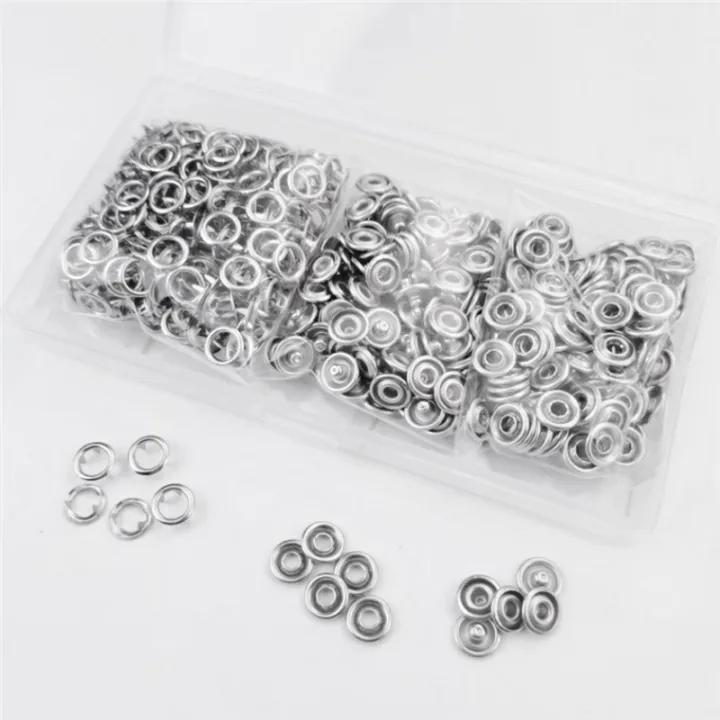 150%20Sets%20Snap%20Button%209.5Mm%20Open%20Snap%20Button%20Snap%20Fasteners%20Kit%20Metal%20for%20Sewing%20and%20Crafting,%20-%20Image%203