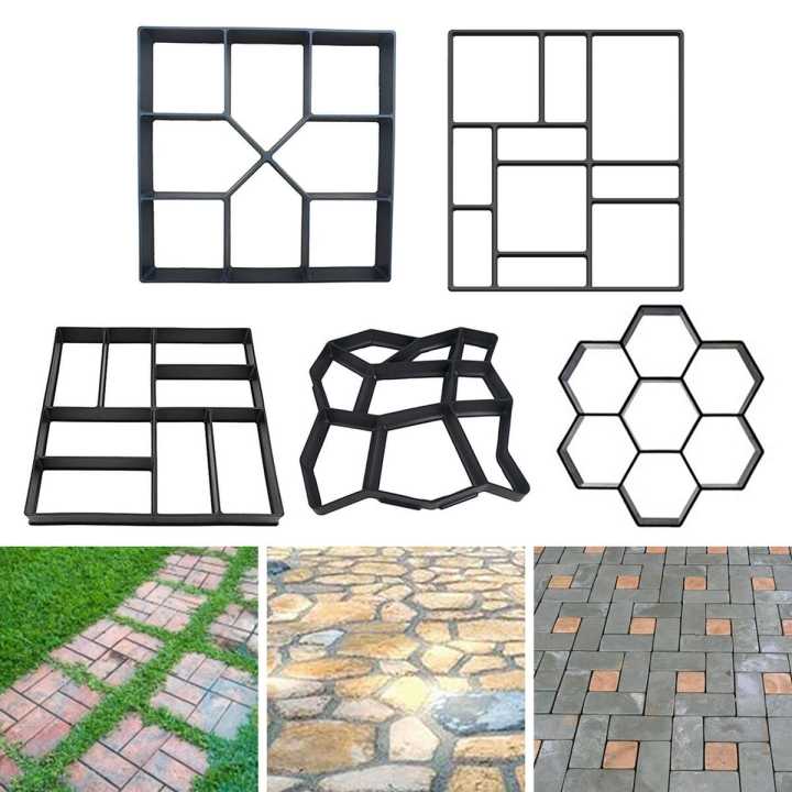 【BestGO】1Pcs Pavements Mold Paving  Moulds Cement Bricks Concretes Molds Road Maker Mold