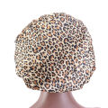 Women Fashionable Floral Print Satin Wide Edges Sleep Caps Hair Care Bonnet. 