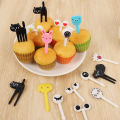 6/10Pcs Cute Mini Fruit Fork Kids Cake Dessert Toothpick Lunch Party Decor. 