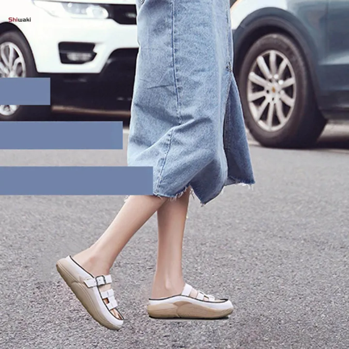 Women%20Sandals%20Fashion%20Slip%20on%20Flat%20Sandal%20Rubber%20Sole%20Waterproof%20Female%20Beach%20Sandals%20Nonslip%20House%20Slippers%20Platform%20for%20Ladies%20Girls%20,%20White,%2038%20-%20Image%205